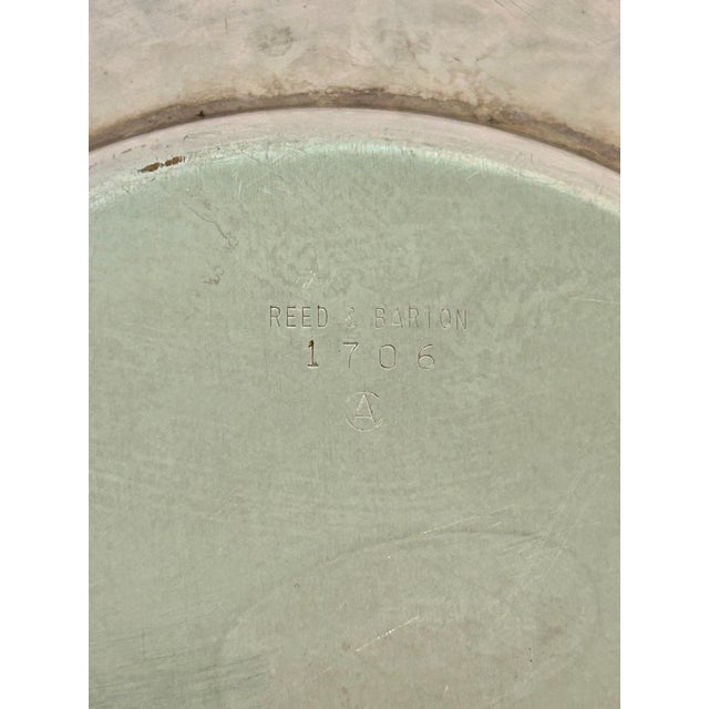 1947 Reed and Barton Silver Plate Pierced Sandwich Plate For Sale - Image 9 of 9