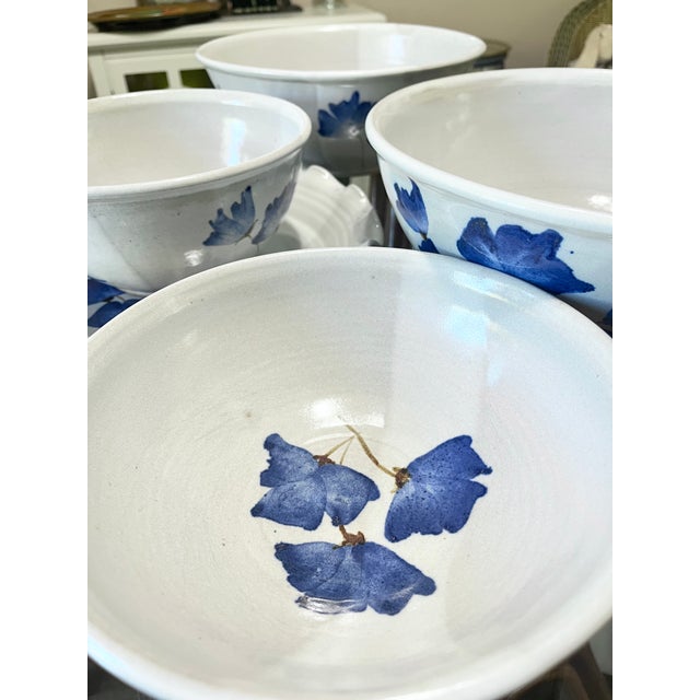 Vintage Studio Pottery Bowls and Platter. Set of 5. Signed For Sale - Image 12 of 13