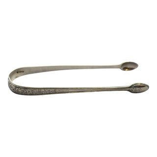 1792 English Sterling Silver George III Period Sugar Tongs For Sale
