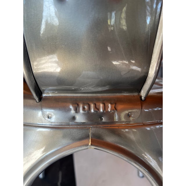 Set of Six Original Tolix Cafe Chairs For Sale In Los Angeles - Image 6 of 9