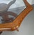 Brown Octagonal Oak Dining Table with Inlaid Glass Top For Sale - Image 8 of 18