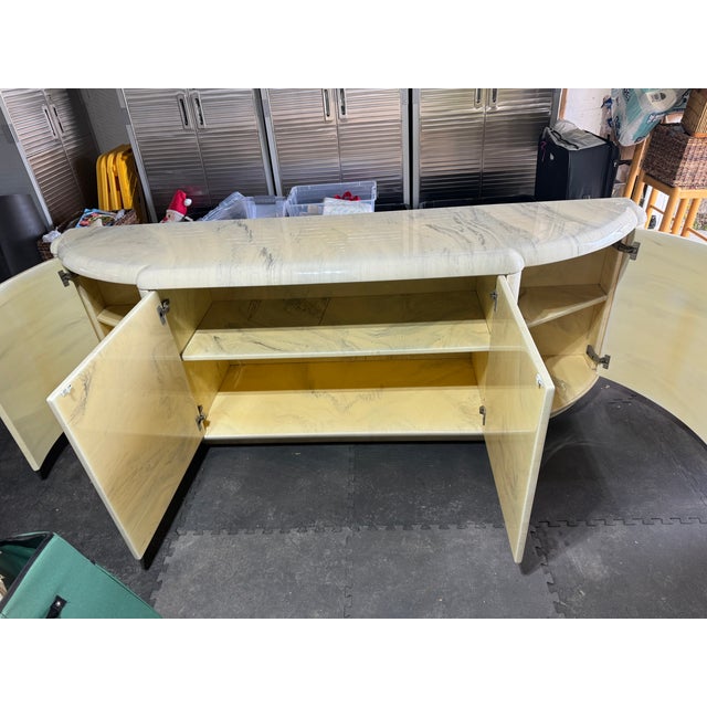 1970s Vintage Lacquered Italian Sideboard for Dining Room For Sale In Los Angeles - Image 6 of 8