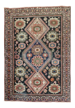 Traditional Mahal Rug, 3'5' X 4'9''