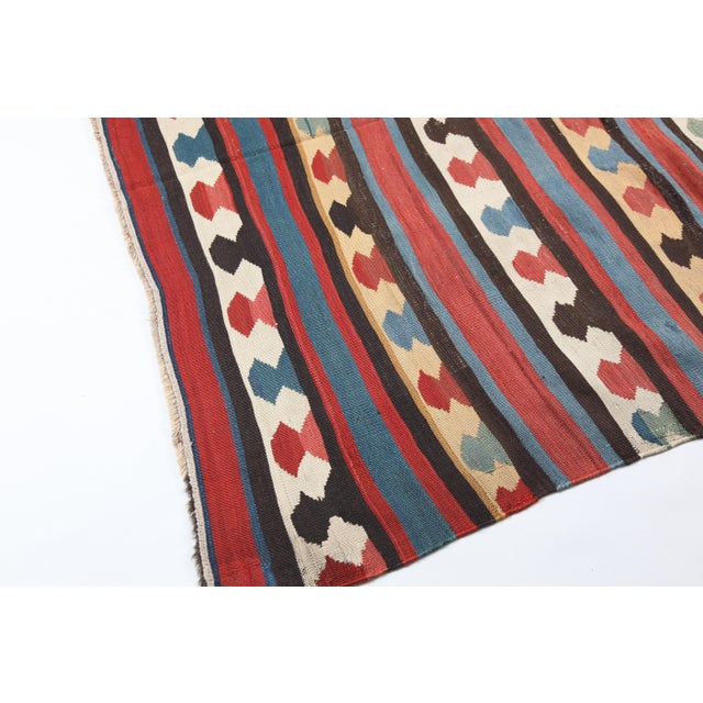 Antique Shirvan Kazak Kilim – Caucasian Flatweave Late 19th Century 5' X 6' 1'' For Sale - Image 15 of 16
