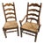 1970s Pair of Large Sturdy Ladder Back Chairs, One Captains Chair For Sale