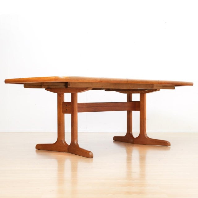 Brown 1970s Danish Extending Dining Table by Am Mobler For Sale - Image 8 of 10