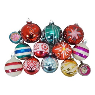 Lot of 46 Vintage & Antique Mercury Glass Christmas Tree Ornaments For Sale