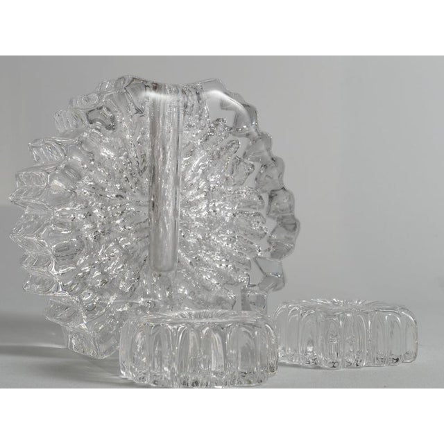 Glass Nautilus Art Glass Vase and Candlesticks by Willy Johansson, Norway, 1960s, Set of 3 For Sale - Image 7 of 18