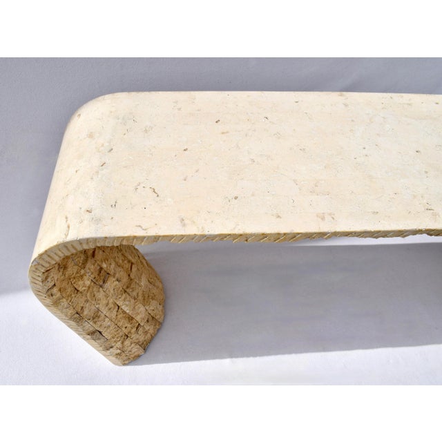1970's Maitland-Smith Tessellated Fossil Stone Console For Sale - Image 10 of 12