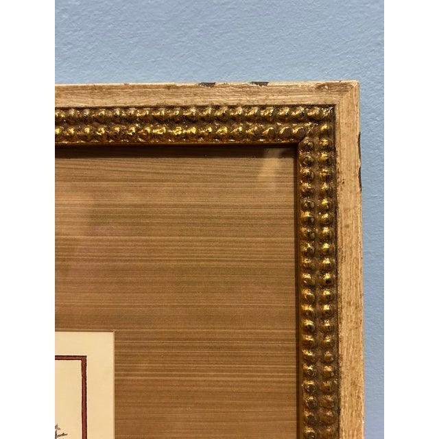 Camel Early 20th Century Hand Colored Tree Engraving For Sale - Image 8 of 9