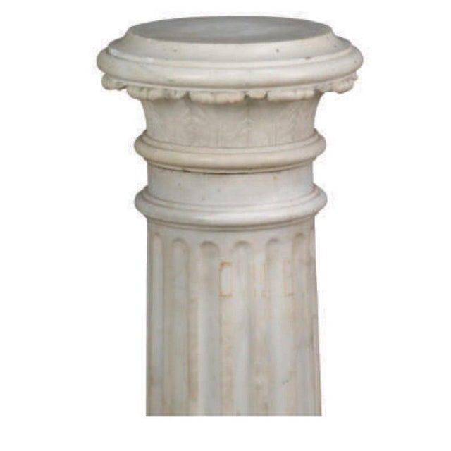 Hand Carved Marble Column For Sale - Image 3 of 5