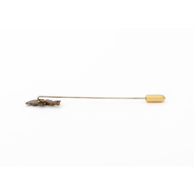 Antique Geisha With Parasol 10k Gold Stick Pin For Sale - Image 4 of 4