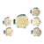 Vintage Japanese Hand-Painted Ceramic Fish Plates & Serving Platter – Set of 7 For Sale
