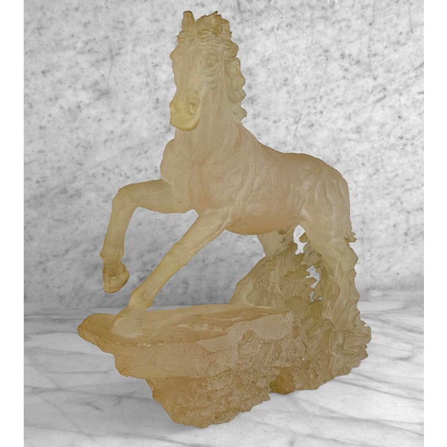 Vintage 15" Italian Equestrian Horse Resin Sculpture For Sale - Image 6 of 10