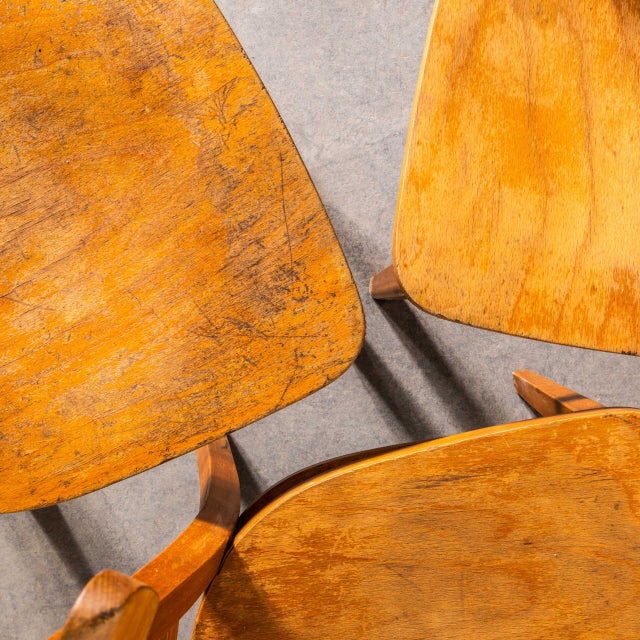 Honey Café Bentwood Dining Chair from Ton, 1950s For Sale - Image 9 of 12