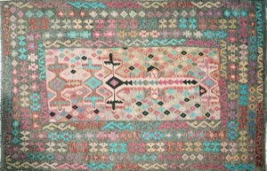 Afghan Hand Made Organic Wool Maimana Kilim,6'7"x10'1"