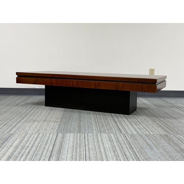 Lane Furniture Lane Mid-Century Modern Walnut Coffee Table For Sale - Image 4 of 7