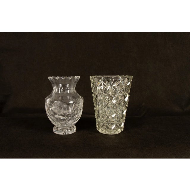 Antique Bohemian Lead Crystal Vases Set of 10. Set of ten different antique cut crystal vases, with different cut...
