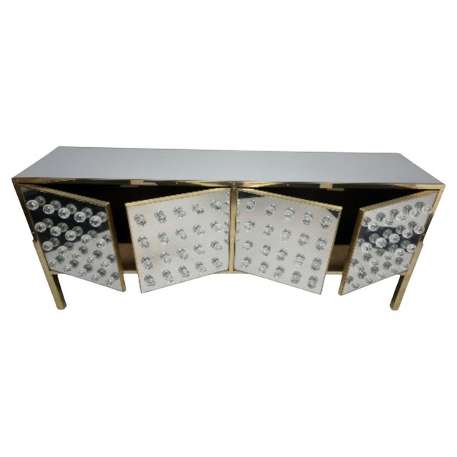 Handcrafted Italian Sideboard with Brass and Mirror from Justfurnituress SRL For Sale - Image 11 of 11