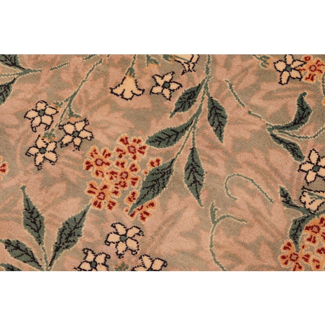 Floral 1990's Pak-Persian Green/Green Wool Rug - 6'1'' X 9'1'' For Sale In New York - Image 6 of 9