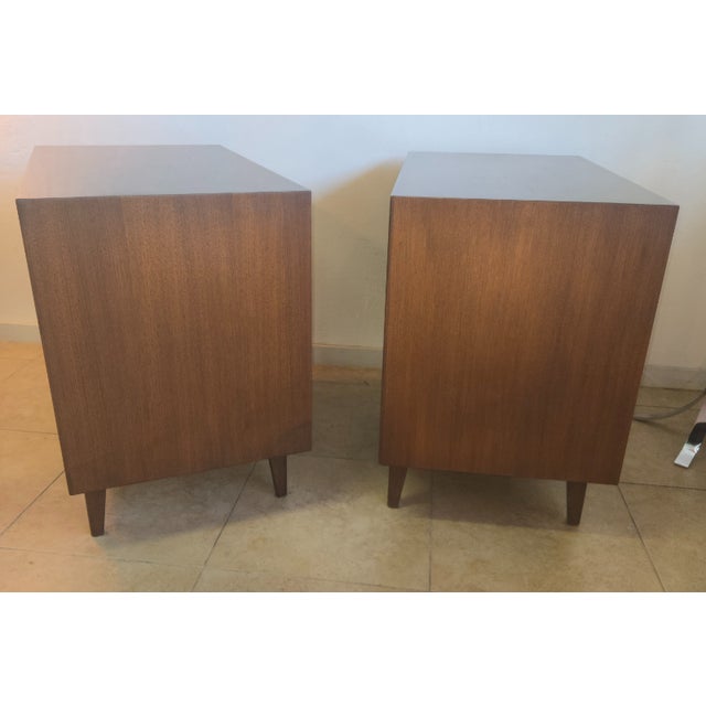 Jens Risom Jens Risom Tambour Door Nightstands/Cabinets- A Pair For Sale - Image 4 of 11