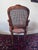 Vintage Chateau d'Ax French Provincial Louis XV Fauteuil Armchair Suede Leather, Cane Back, Wernermeier Industries Inc For Sale - Image 4 of 12