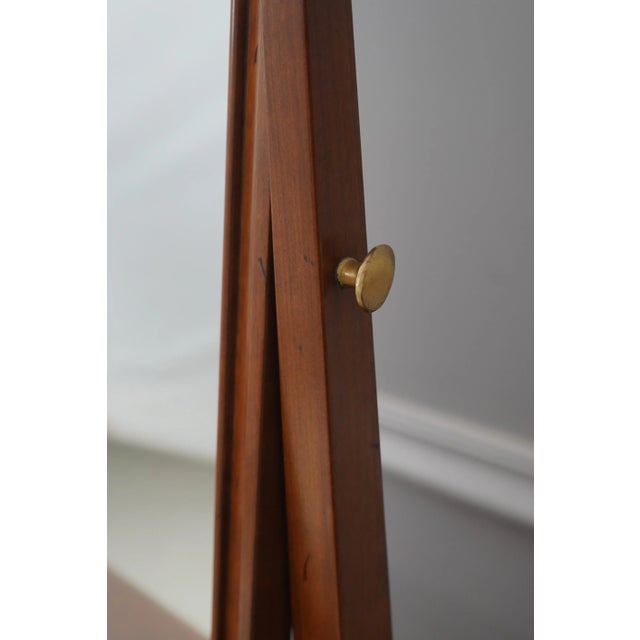 1970s Stickley Cherry Valley 1 Drawer Shaving Dresser Mirror For Sale - Image 5 of 12