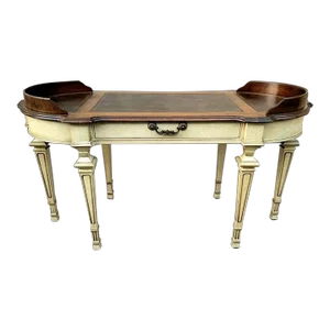 Late 20th Century Hollywood Regency French Style Leather Top Writing Desk