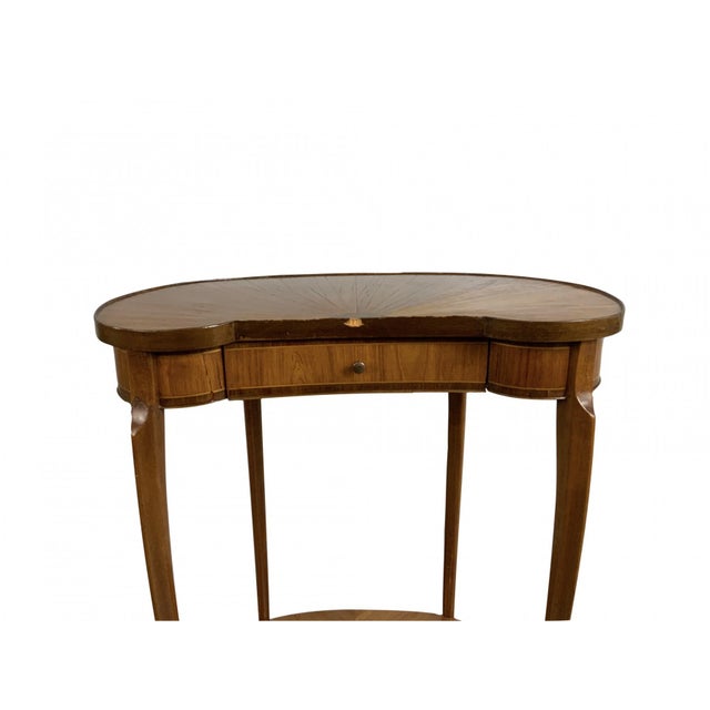 French A Vintage French Style Kidney Bean Shaped Two-Tier Occasional Side Table For Sale - Image 3 of 7
