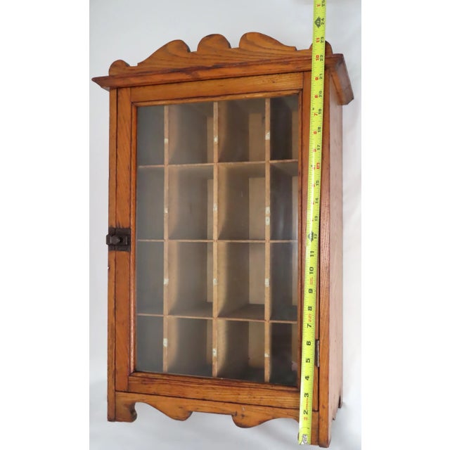 Antique American Chestnut Flavor Extracts Cabinet With Divided Sectional Interior For Sale - Image 10 of 13