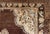 Textile Mid 20th Century Brown Background Floral Medallion Vintage Turkish Kars Rug in Ivory and Taupe For Sale - Image 7 of 14