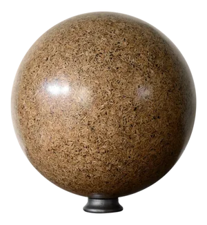 Rice Husk Lucite Sphere Sculpture