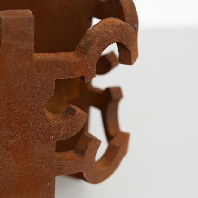 After Chillida, Abstract Sculpture, 1990s, Iron For Sale - Image 9 of 11
