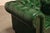 Chesterfield Style Pair of Green Leather Club Chairs For Sale In Philadelphia - Image 6 of 16