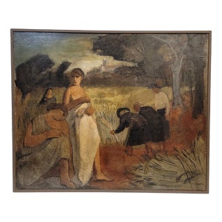 Agustín Carrera, Roquelaure, 1920s, Oil on Board For Sale