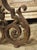 Pair of Decorative French 1940s Wrought Iron and Tole Fireplace Chenets For Sale - Image 9 of 18
