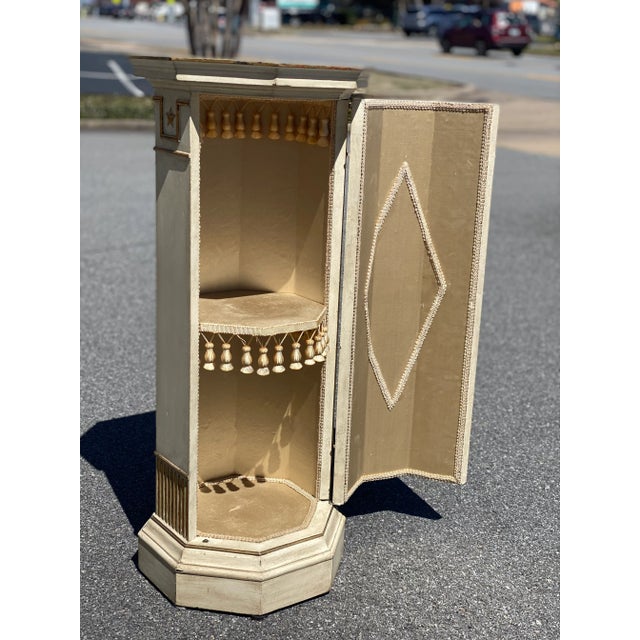 Wood Mid 20th Century Wood Pedestal With Secret Cabinet For Sale - Image 7 of 9