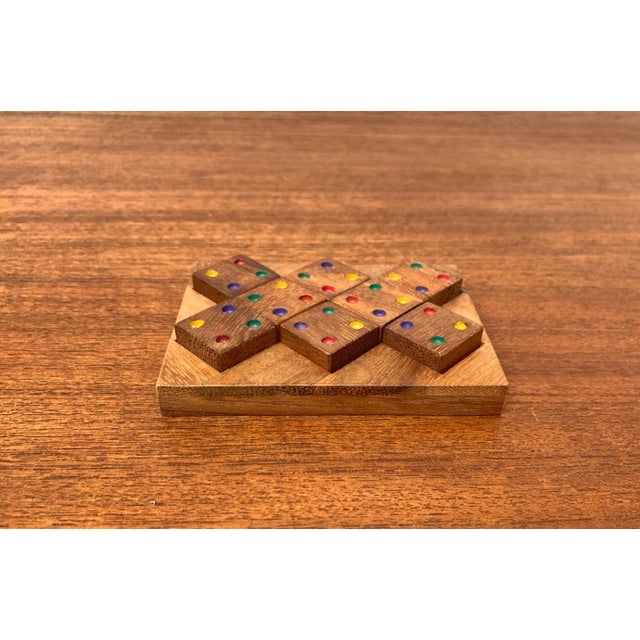 Mid-Century Scandinavian Teak Dice Game Toy Deco, 1960s For Sale - Image 4 of 13