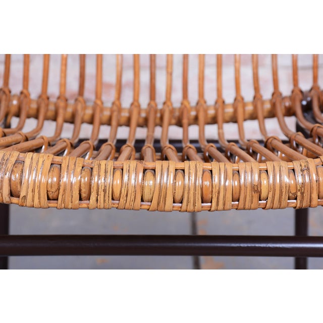 Mid-Century Modern Mid-Century Modern Armchairs in Rattan by Alan Fuchs, 1940s, Set of 3 For Sale - Image 3 of 14