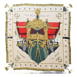 Hermès La Réale Silk Scarf 1990 by Grygkar Hugo For Sale