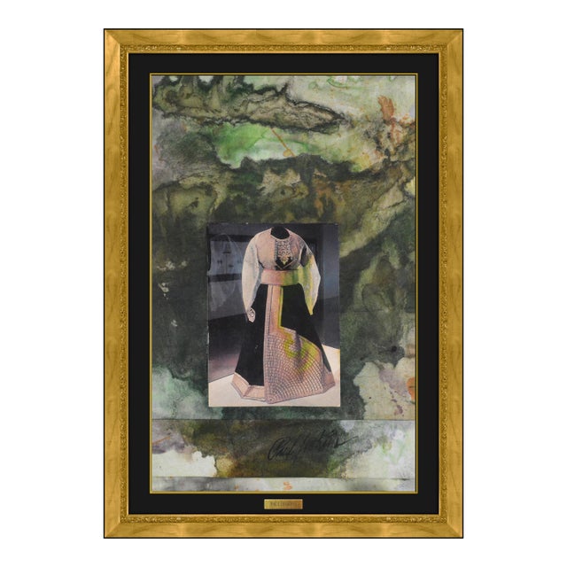 1996 Lorne, April 16th Figurative Green Watercolor and Oil Paint Collage Paul Jenkins For Sale
