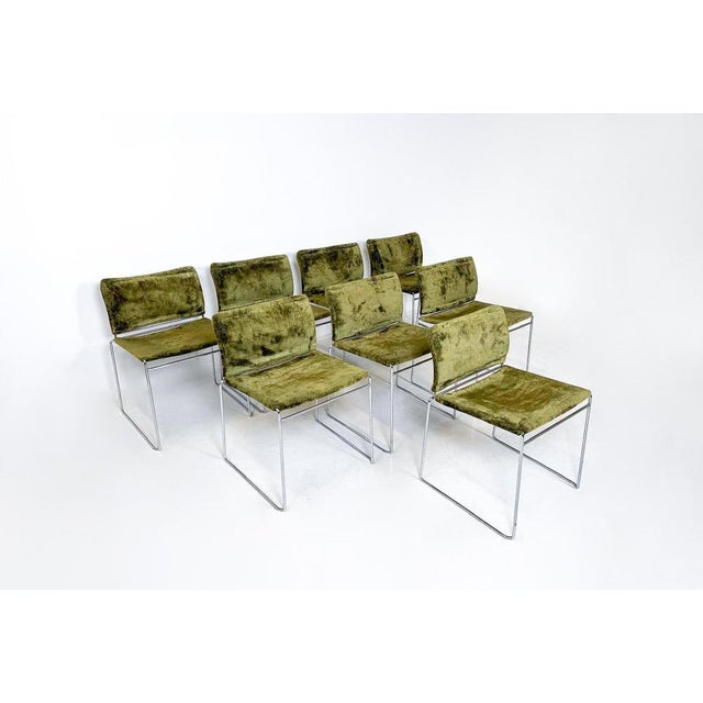 Green Tulu Chairs from Kazuhide Takahama, 1969, Set of 8 For Sale - Image 8 of 9