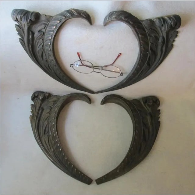 Metal 4 19thC Antique Bronze Architectural Elements, Acanthus Leaves For Sale - Image 7 of 7