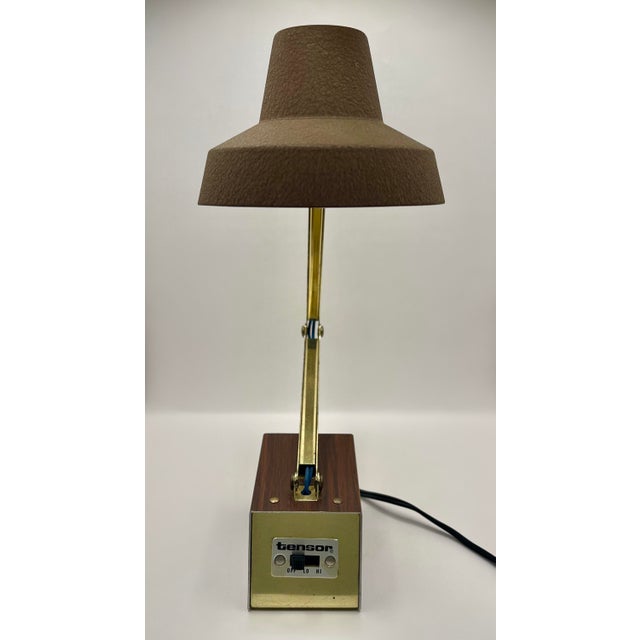 Mid-Century Modern Vintage 1960’s Tensor Adjustable Brass Desk Lamp For Sale - Image 3 of 8
