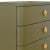 Contemporary Matthew Izzo Home - Fortune Olive Green Matte Lacquer Side Table With Gold Beetle Drawer Knobs For Sale - Image 3 of 8