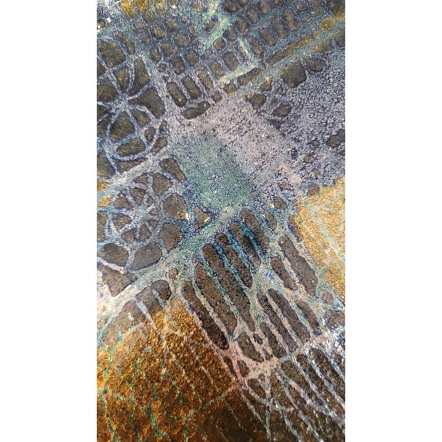 Metal Large 12 Inch Bjorn Engo Enamel Copper Plate Norway For Sale - Image 7 of 7