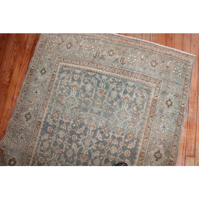 Antique Soft Green Malayer Rug - 3'9" x 6'3" For Sale - Image 4 of 7
