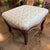 Vintage French style footstool covered in a signature Fortuny fabric