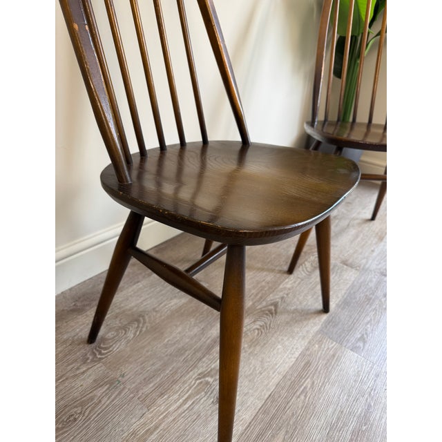 1980s Vintage Windsor Dining Room Chairs by Lucian Ercolani for Ercol, 1980s, Set of 4 For Sale - Image 5 of 13