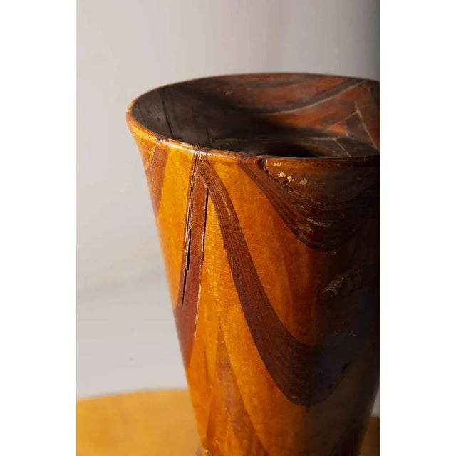 Mid-Century Modern Vintage American Vase in Various Wood Essences, 1950s For Sale - Image 3 of 7